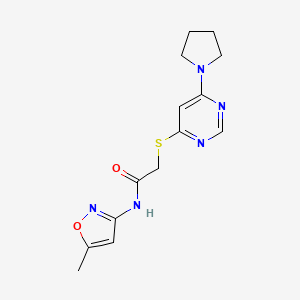 N-(5-methylisoxazol-3-yl)-2-((6-(pyrrolidin-1-yl)pyrimidin-4-yl)thio)acetamide