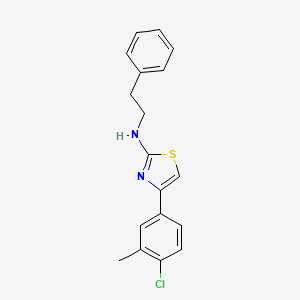 (4-(4-Chloro-3-methylphenyl)(2,5-thiazolyl))(2-phenylethyl)amine
