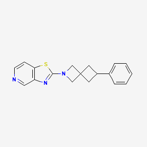 molecular formula C18H17N3S B2664744 2-(6-Phenyl-2-azaspiro[3.3]heptan-2-yl)-[1,3]thiazolo[4,5-c]pyridine CAS No. 2379949-94-5