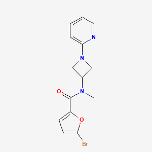molecular formula C14H14BrN3O2 B2664754 5-Bromo-N-methyl-N-(1-pyridin-2-ylazetidin-3-yl)furan-2-carboxamide CAS No. 2415456-12-9