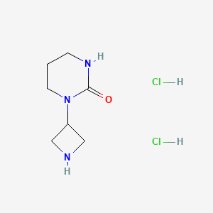 molecular formula C7H15Cl2N3O B2664757 1-(氮杂环丁烷-3-基)-1,3-二氮杂环丁烷-2-酮二盐酸盐 CAS No. 1909308-86-6