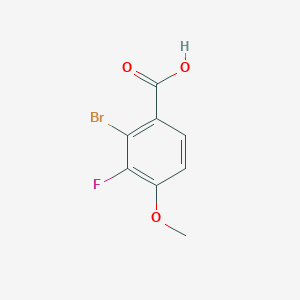 molecular formula C8H6BrFO3 B2664771 2-溴-3-氟-4-甲氧基苯甲酸 CAS No. 1698102-04-3