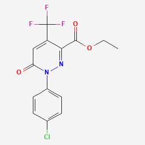 Ethyl 1-(4-chlorophenyl)-6-oxo-4-(trifluoromethyl)pyridazine-3-carboxylate