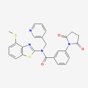 3-(2,5-dioxopyrrolidin-1-yl)-N-(4-(methylthio)benzo[d]thiazol-2-yl)-N-(pyridin-3-ylmethyl)benzamide
