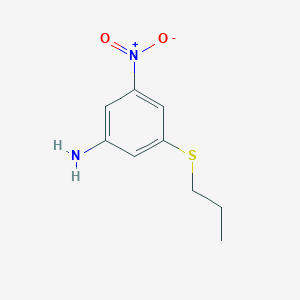 molecular formula C9H12N2O2S B2664783 3-Nitro-5-(propylthio)aniline CAS No. 899710-41-9