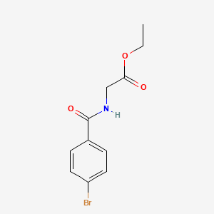 molecular formula C11H12BrNO3 B2664804 (4-Bromo-benzoylamino)-acetic acid ethyl ester CAS No. 207864-21-9