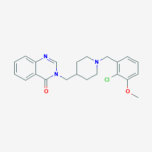3-[[1-[(2-Chloro-3-methoxyphenyl)methyl]piperidin-4-yl]methyl]quinazolin-4-one