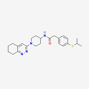 2-(4-(isopropylthio)phenyl)-N-(1-(5,6,7,8-tetrahydrocinnolin-3-yl)piperidin-4-yl)acetamide