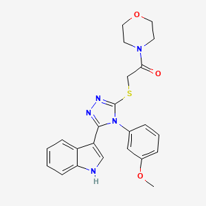 2-[[(5Z)-5-indol-3-ylidene-4-(3-methoxyphenyl)-1H-1,2,4-triazol-3-yl]sulfanyl]-1-morpholin-4-ylethanone