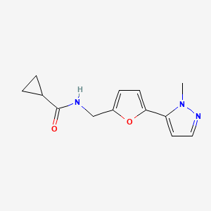 N-[[5-(2-Methylpyrazol-3-yl)furan-2-yl]methyl]cyclopropanecarboxamide