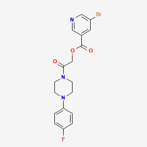 molecular formula C18H17BrFN3O3 B2664844 2-[4-(4-Fluorophenyl)piperazin-1-yl]-2-oxoethyl 5-bromopyridine-3-carboxylate CAS No. 1210470-57-7