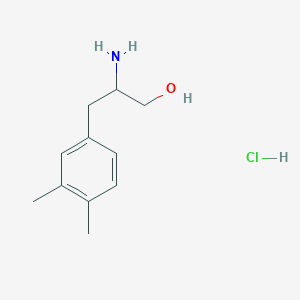 molecular formula C11H18ClNO B2664858 2-Amino-3-(3,4-dimethylphenyl)propan-1-ol hydrochloride CAS No. 1380041-91-7