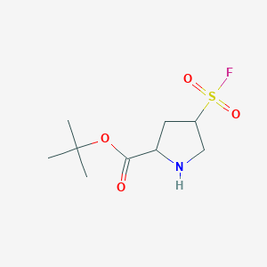 molecular formula C9H16FNO4S B2664864 Tert-butyl 4-fluorosulfonylpyrrolidine-2-carboxylate CAS No. 2248267-69-6