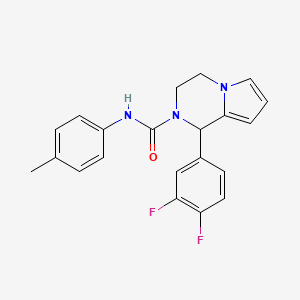 molecular formula C21H19F2N3O B2664865 1-(3,4-difluorophenyl)-N-(p-tolyl)-3,4-dihydropyrrolo[1,2-a]pyrazine-2(1H)-carboxamide CAS No. 900001-94-7