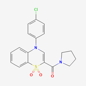 molecular formula C19H17ClN2O3S B2664871 2-{[4-(4-Fluorophenyl)piperazin-1-yl]carbonyl}indolizine CAS No. 1251680-70-2