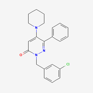 2-[(3-chlorophenyl)methyl]-6-phenyl-5-(piperidin-1-yl)-2,3-dihydropyridazin-3-one