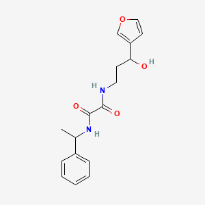molecular formula C17H20N2O4 B2664895 N1-(3-(furan-3-yl)-3-hydroxypropyl)-N2-(1-phenylethyl)oxalamide CAS No. 1428379-42-3