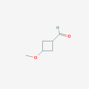 molecular formula C6H10O2 B2664896 Cyclobutanecarboxaldehyde, 3-methoxy- CAS No. 1437082-14-8