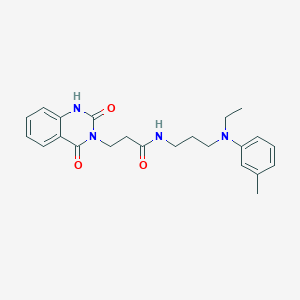 molecular formula C23H28N4O3 B2664897 3-(2,4-dioxo-1,4-dihydroquinazolin-3(2H)-yl)-N-{3-[ethyl(3-methylphenyl)amino]propyl}propanamide CAS No. 896372-52-4