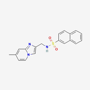 molecular formula C19H17N3O2S B2664918 N-((7-甲基咪唑并[1,2-a]吡啶-2-基)甲基)萘-2-磺酰胺 CAS No. 868972-33-2
