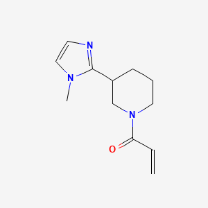 molecular formula C12H17N3O B2664921 1-[3-(1-Methylimidazol-2-yl)piperidin-1-yl]prop-2-en-1-one CAS No. 2224206-00-0