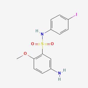 molecular formula C13H13IN2O3S B2664924 5-amino-N-(4-iodophenyl)-2-methoxybenzene-1-sulfonamide CAS No. 438031-73-3