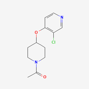 molecular formula C12H15ClN2O2 B2664926 1-(4-((3-氯吡啶-4-基氧)哌啶-1-基)乙酰基)乙酮 CAS No. 2034430-63-0