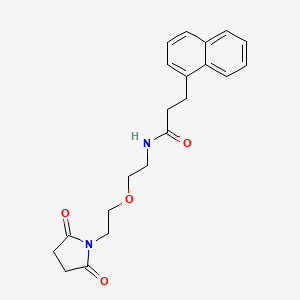 molecular formula C21H24N2O4 B2664936 N-(2-(2-(2,5-dioxopyrrolidin-1-yl)ethoxy)ethyl)-3-(naphthalen-1-yl)propanamide CAS No. 2034232-47-6
