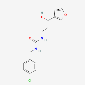 molecular formula C15H17ClN2O3 B2664941 1-(4-氯苄基)-3-(3-(呋喃-3-基)-3-羟基丙基)脲 CAS No. 1428378-24-8