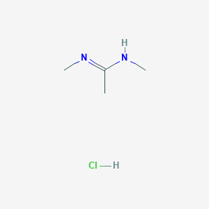 molecular formula C4H11ClN2 B2664942 N,N'-二甲基乙酰胺 盐酸盐 CAS No. 5504-12-1