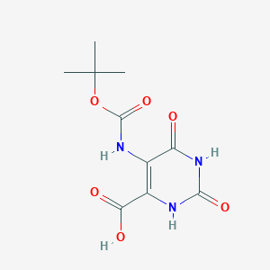 molecular formula C10H13N3O6 B2664951 5-[(2-methylpropan-2-yl)oxycarbonylamino]-2,4-dioxo-1H-pyrimidine-6-carboxylic acid CAS No. 2287340-36-5