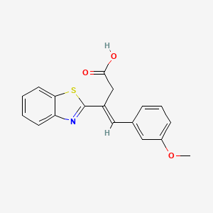 molecular formula C18H15NO3S B2664984 3-(1,3-苯并噻唑-2-基)-4-(3-甲氧基苯基)丁-3-烯酸 CAS No. 748786-61-0