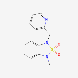 molecular formula C13H13N3O2S B2664985 1-甲基-3-(吡啶-2-基甲基)-1,3-二氢苯并[c][1,2,5]噻二唑-2,2-二氧化物 CAS No. 2034398-32-6