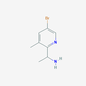 molecular formula C8H11BrN2 B2664997 1-(5-溴-3-甲基吡啶-2-基)乙胺 CAS No. 1270362-11-2