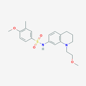 molecular formula C20H26N2O4S B2665007 4-甲氧基-N-(1-(2-甲氧基乙基)-1,2,3,4-四氢喹啉-7-基)-3-甲基苯甲磺酰胺 CAS No. 1170908-32-3