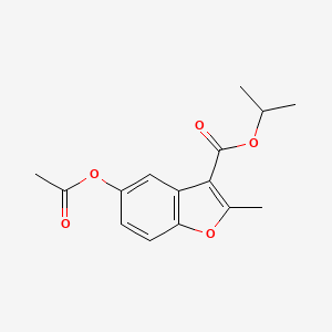 molecular formula C15H16O5 B2665024 5-乙酰氧基-2-甲基-苯并呋喃-3-羧酸异丙酯 CAS No. 300556-64-3