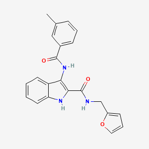 N-(furan-2-ylmethyl)-3-(3-methylbenzamido)-1H-indole-2-carboxamide