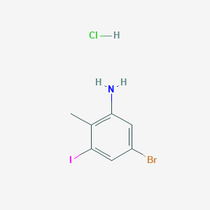 molecular formula C7H8BrClIN B2665037 5-Bromo-3-iodo-2-methylaniline hydrochloride CAS No. 2044927-53-7