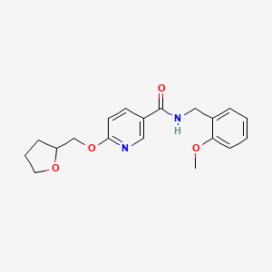 N-(2-methoxybenzyl)-6-((tetrahydrofuran-2-yl)methoxy)nicotinamide