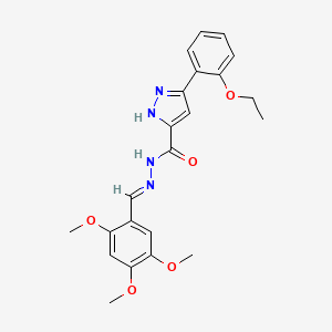 (E)-3-(2-ethoxyphenyl)-N'-(2,4,5-trimethoxybenzylidene)-1H-pyrazole-5-carbohydrazide