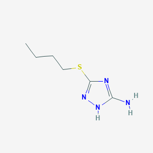 molecular formula C6H12N4S B2665046 3-(丁基硫基)-1H-1,2,4-三唑-5-胺 CAS No. 79741-85-8