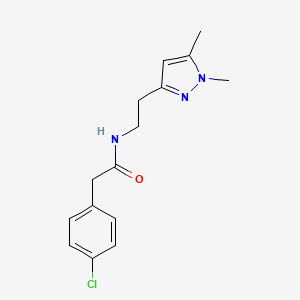 2-(4-chlorophenyl)-N-(2-(1,5-dimethyl-1H-pyrazol-3-yl)ethyl)acetamide
