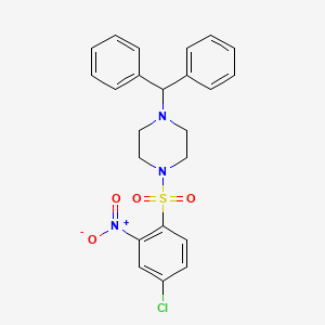 1-((4-(Diphenylmethyl)piperazinyl)sulfonyl)-4-chloro-2-nitrobenzene