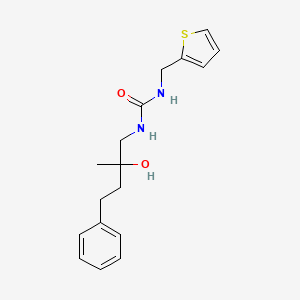 molecular formula C17H22N2O2S B2665053 1-(2-Hydroxy-2-methyl-4-phenylbutyl)-3-(thiophen-2-ylmethyl)urea CAS No. 1286695-26-8