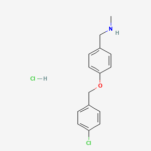 ({4-[(4-Chlorophenyl)methoxy]phenyl}methyl)(methyl)amine hydrochloride