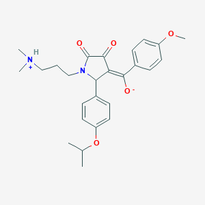(E)-{1-[3-(dimethylammonio)propyl]-4,5-dioxo-2-[4-(propan-2-yloxy)phenyl]pyrrolidin-3-ylidene}(4-methoxyphenyl)methanolate