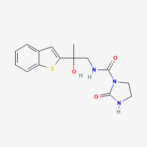 molecular formula C15H17N3O3S B2665073 N-(2-(苯并[b]噻吩-2-基)-2-羟基丙基)-2-氧代咪唑啉-1-羧酰胺 CAS No. 2034263-39-1