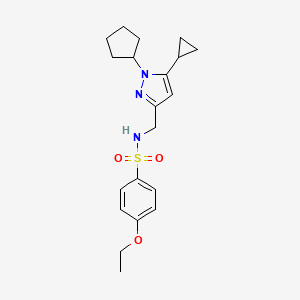 N-((1-cyclopentyl-5-cyclopropyl-1H-pyrazol-3-yl)methyl)-4-ethoxybenzenesulfonamide