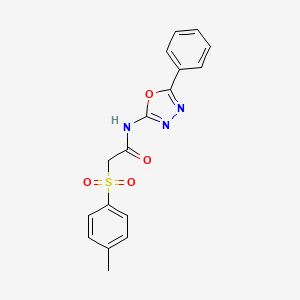 N-(5-phenyl-1,3,4-oxadiazol-2-yl)-2-tosylacetamide