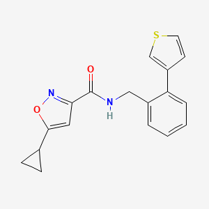 5-cyclopropyl-N-(2-(thiophen-3-yl)benzyl)isoxazole-3-carboxamide